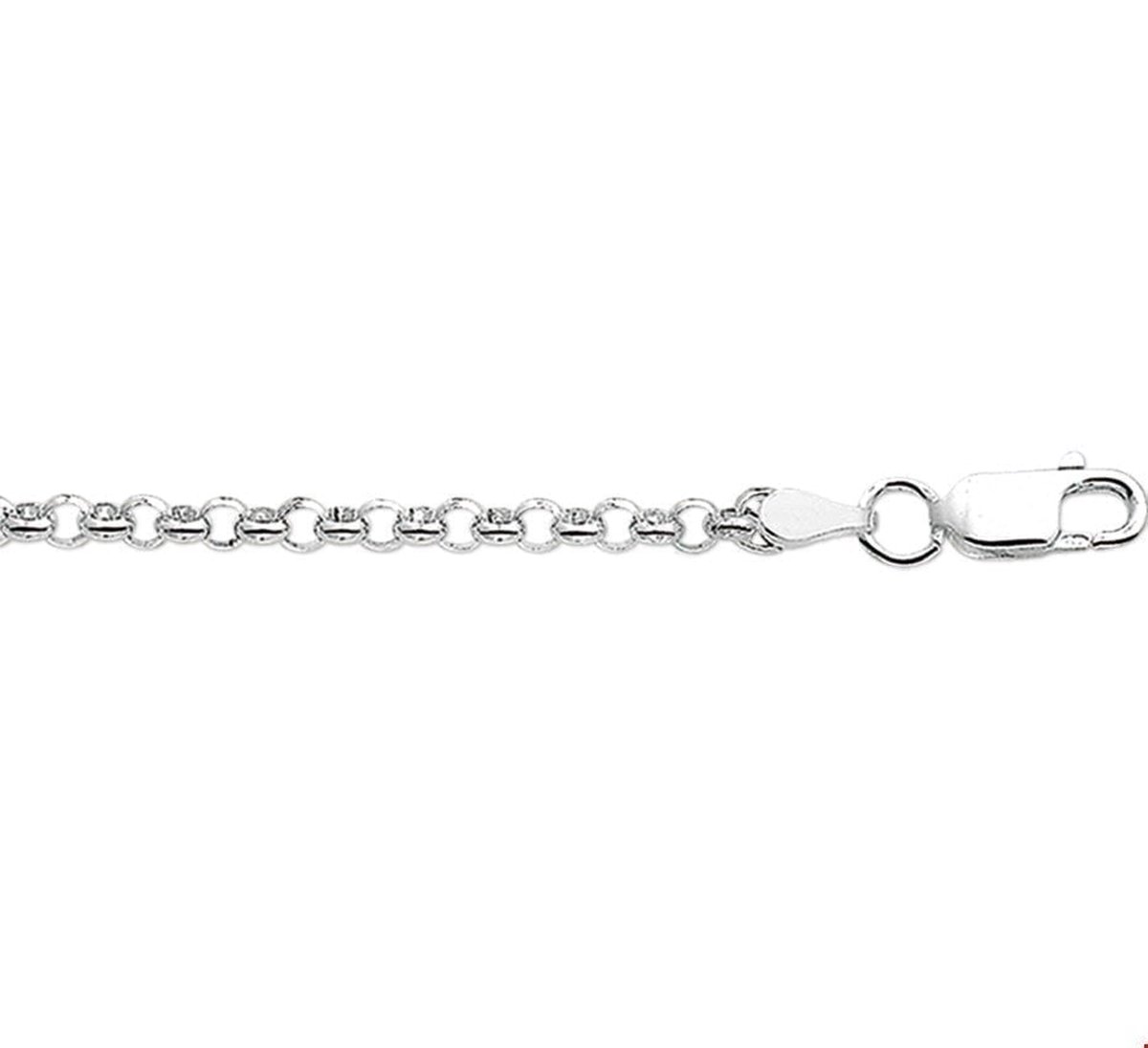 Zilveren Collier jasseron 3 1017435 80 cm