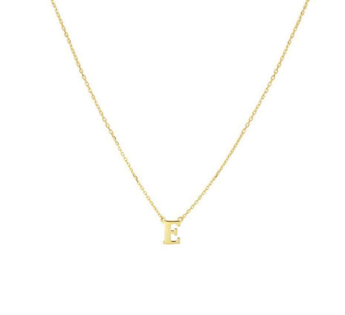 Geelgouden Collier letter E 40 - 42 - 44 cm 4021369