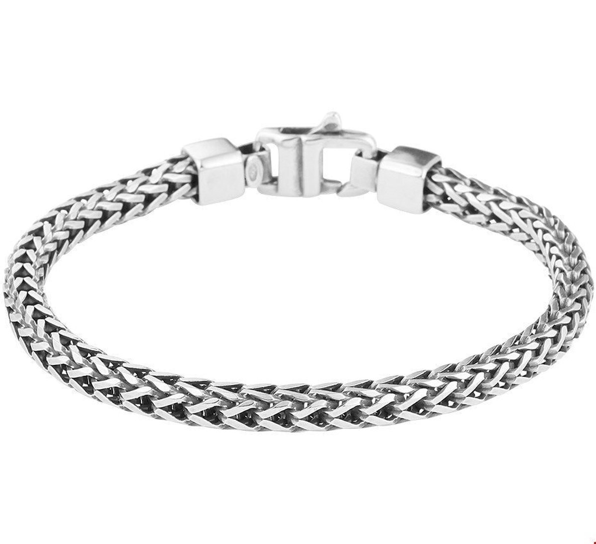 Zilver Geoxideerde Armband oxi vossestaart 4 1101641 19 cm