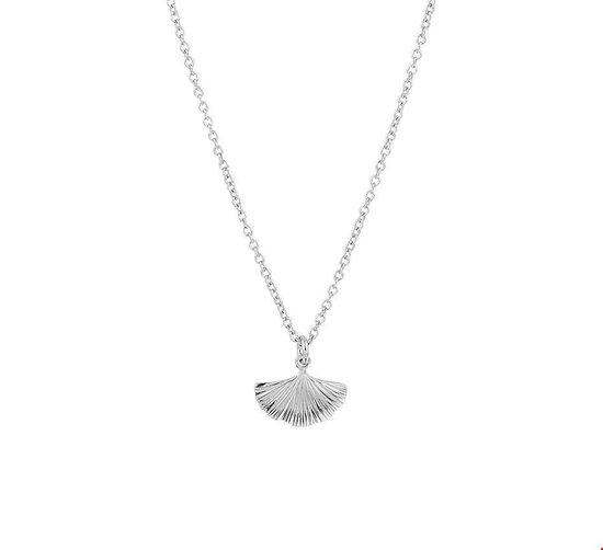 Collier Argent rhodié feuille de ginkgo 1 1329774