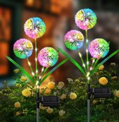 Solar Garden Lights Dandelion - Licht Bloemen - Flowers - Solar Lichtbolletjes - Lichtbollen - Solar Garden Lights - Firefly Lights - Dandelion - Zonne Energie Lampjes - Led Lampjes - Set van 2! - Waterproof - Bruiloft - Buitenverlichting -