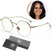 LC Eyewear Computerbril - Blauw Licht Bril - Blue Light Glasses - Beeldschermbril - Metaal - Unisex - Goud