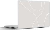 Laptop sticker - 17.3 inch - Line art - Abstract - Pastel - 40x30cm - Laptopstickers - Laptop skin - Cover