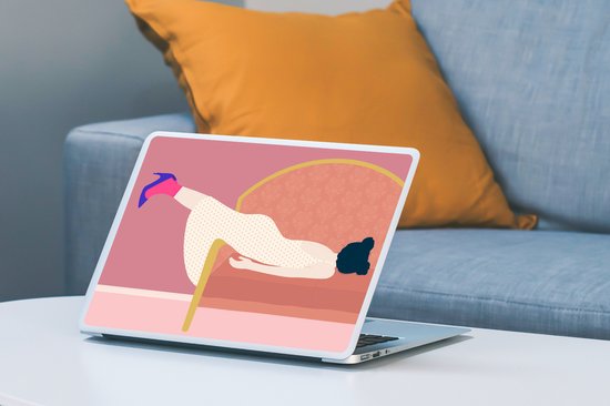 Autocollant pour ordinateur portable - 13,3 pouces - Vintage - Femmes - Pastel - 31x22,5 cm - Autocollants pour ordinateur portable - Peau pour ordinateur portable - Couverture