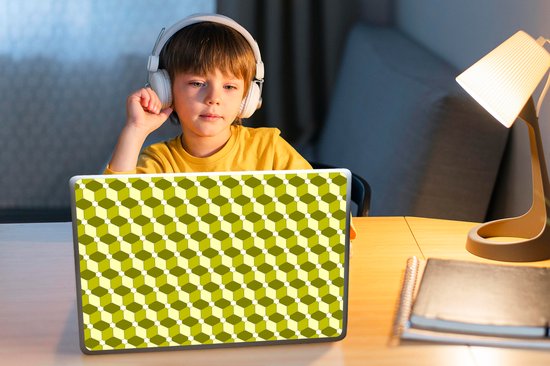 Autocollant pour ordinateur portable - 14 pouces - Blocs - Motif - 3D - 32 x 5 x 23 x 5 cm - Autocollants pour ordinateur portable - Protection pour ordinateur portable