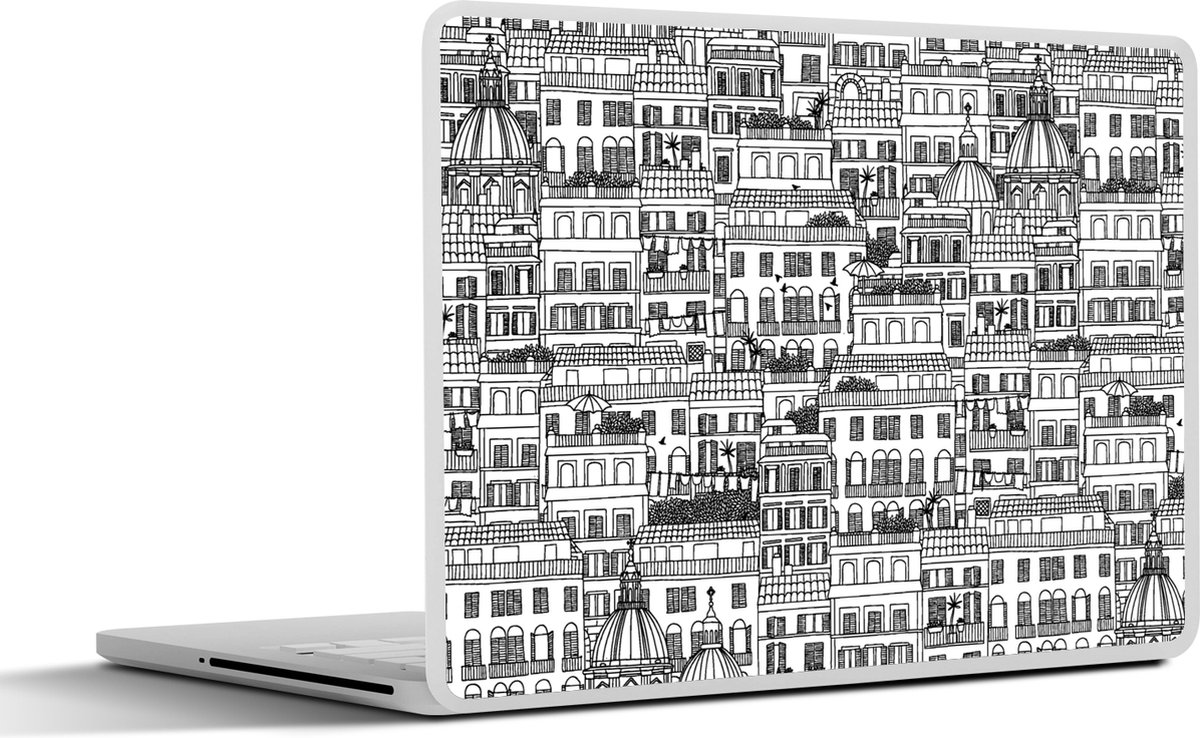 Laptop sticker - 11.6 inch - Patroon - Italië - Huis - 30x21cm - Laptopstickers - Laptop skin - Cover