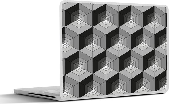 Sticker pour ordinateur portable - 17,3 pouces - Motifs - Cube - 3D - 40x30cm - Autocollants pour ordinateur portable - Skin pour ordinateur portable - Housse