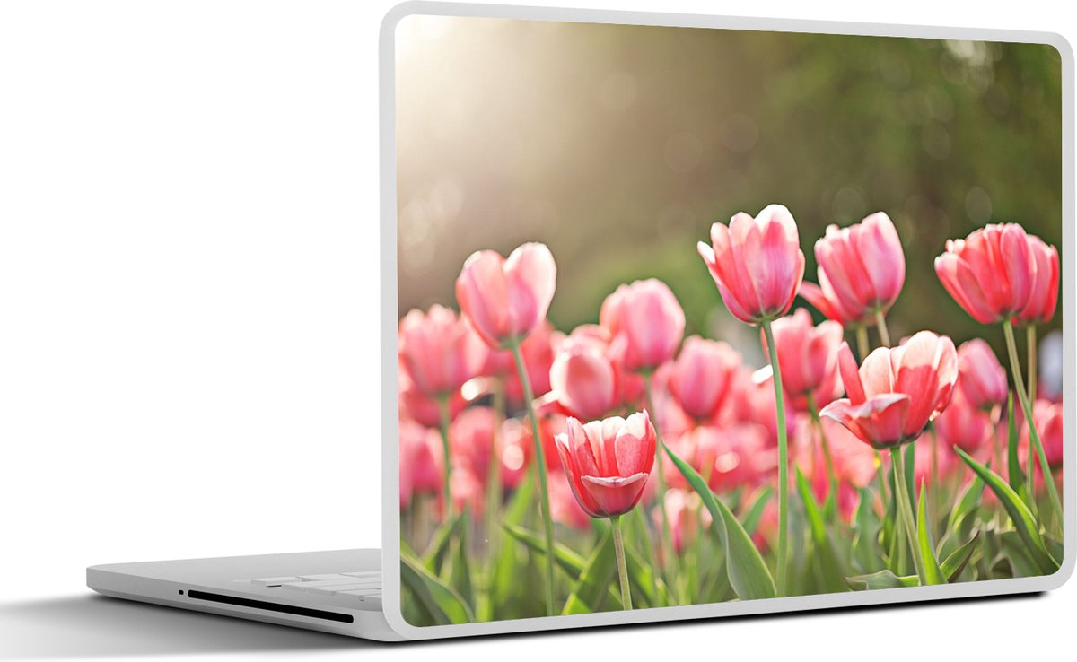Laptop sticker - 11.6 inch - Tulpen - Zon - Lente - 30x21cm - Laptopstickers - Laptop skin - Cover