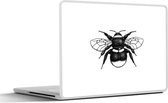 Laptop sticker - 10.1 inch - Hommel - Botanisch - Retro - Insecten - 25x18cm - Laptopstickers - Laptop skin - Cover