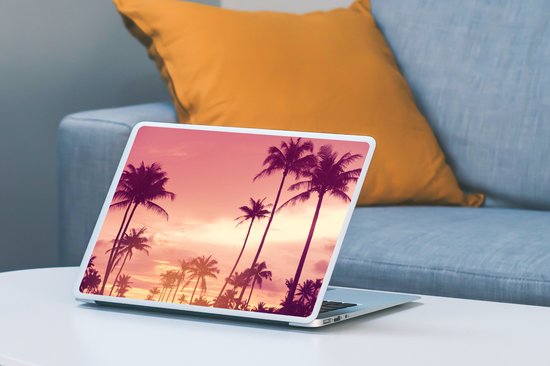 Autocollant pour ordinateur portable - 11,6 pouces - Ciel - Palmier - Soirée - Nature - Tropical - 30x21cm - Autocollants pour ordinateur portable - Peau pour ordinateur portable - Couverture