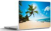 Laptop sticker - 13.3 inch - Strand - Zee - Zon - Palmboom - 31x22,5cm - Laptopstickers - Laptop skin - Cover