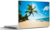 Sticker pour ordinateur portable - 13,3 pouces - Plage - Mer - Soleil - Palmier
