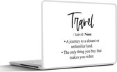 Laptop sticker - 12.3 inch - Spreuken - Quotes - The only thing you buy that makes you richer - Travel - 30x22cm - Laptopstickers - Laptop skin - Cover