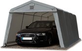 Garagetent 3,3 x 6,2 m carport ca. 500 g/m² PVC-zeil weidetent beschutting opslagtent garage grijs