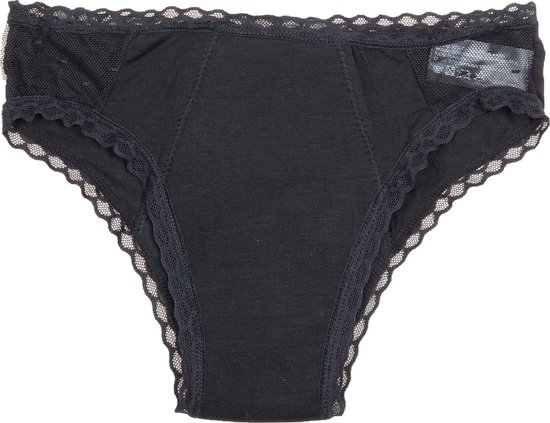 Cheeky Wipes Menstruatie ondergoed - Feeling Fancy - Slip - Zwart