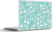 Laptop sticker - 11.6 inch - Monster - Patroon - Pastel - 30x21cm - Laptopstickers - Laptop skin - Cover