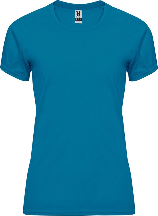 Deaviya sport-T-shirt voor dames, fitness sportshirt met korte mouwen, V-hals loopshirt voor vrouwen, workout, gym yogashirt dame, blauw, S