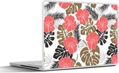 Laptop sticker - 15.6 inch - Exotische planten - Patronen - Hawaii - 36x27,5cm - Laptopstickers - Laptop skin - Cover