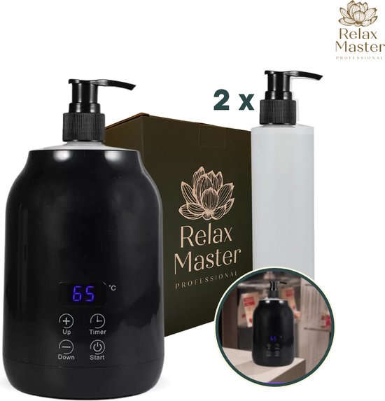 Massage Olie Verwarmer Digitaal Zwart Flessen Verwarmer met Timer