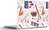 Laptop sticker - 17.3 inch - Muziek - Instrumenten - Quotes - 40x30cm - Laptopstickers - Laptop skin - Cover