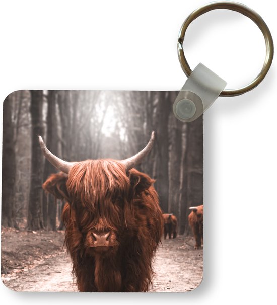 Porte-clés - Scottish Highlander - Animaux - Vaches - Plastique