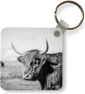 Sleutelhanger - Uitdeelcadeautjes - Schotse Hooglander - Dieren - Zwart - Wit - Plastic