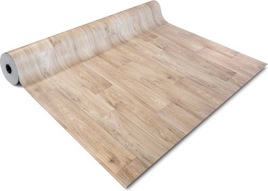 Floordirekt Plaza CV-vloerbedekking in hout-look, pvc-vloer in veel verschillende designs, per meter, antislip en onderhoudsvriendelijk, vinylvloer (200 x 200 cm, Holm Oak 99M