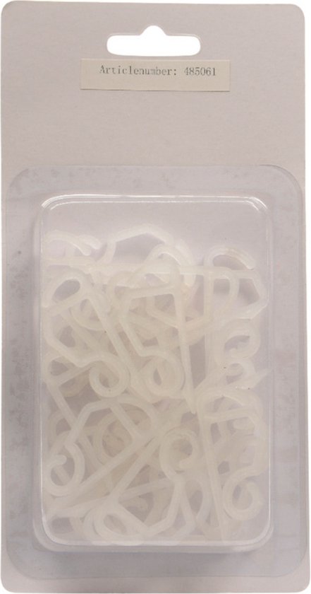 Lumineo Lichtsnoer ophanghaakjes - 24x st - bevestiging dakgoot - kerstverlichting ophangen - haakjes