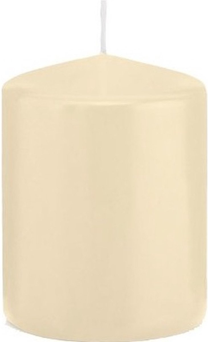 Trend Candles Cilinderkaars/stompkaars - cremewit - 6 x 8 cm - 29 branduren - met brandvertragende folie