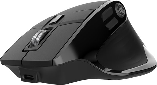 JLab Epic Computermuis – Bluetooth Muis Draadloos - Ergonomische Muis Rechtshandig – USB C Oplaadbaar - Verbindt 3 devices tegelijkertijd – Stille Clicks – Infinity Scroll – 4 Maanden Batterijduur – Draadloze Dongle