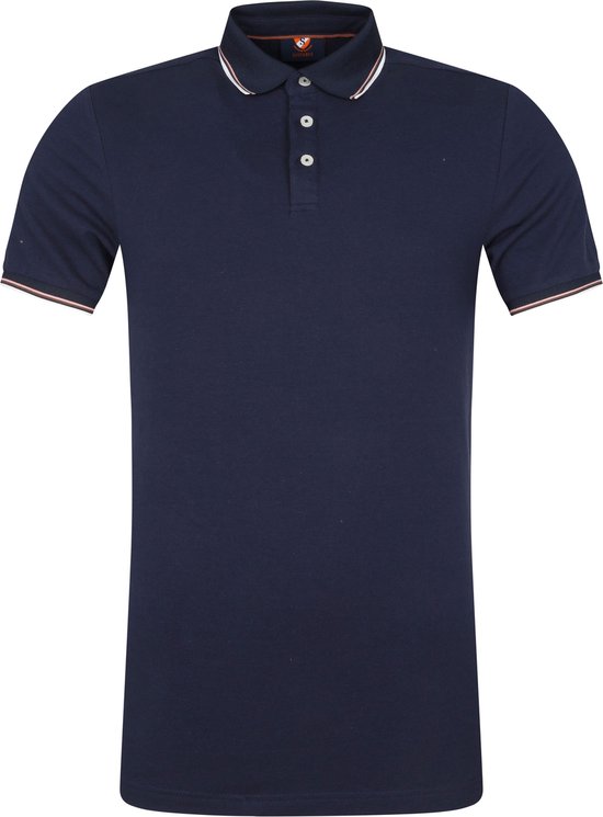 Suitable - Polo Jesse Donkerblauw - Slim-fit - Heren Poloshirt Maat 3XL