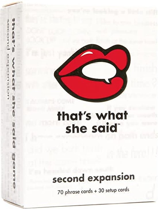 Afbeelding van het spel That's What She Said Second Expansion Card Game
