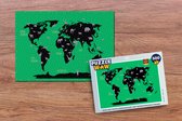 Puzzel Wereldkaart Kinderen - Dieren - Roze - Legpuzzel - Puzzel 500 stukjes