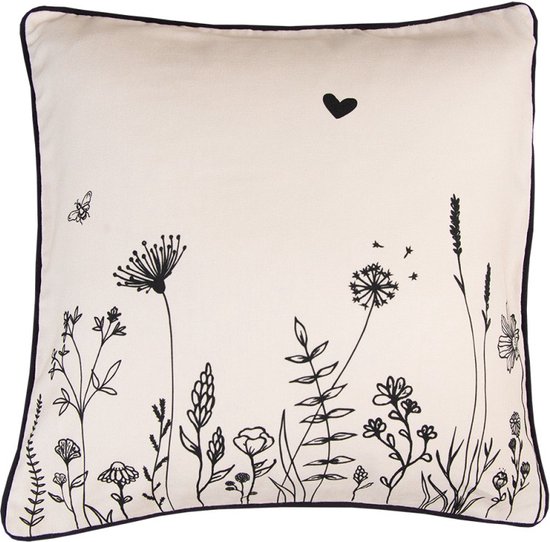 Artoid Mode Kussenhoes met tulpen, bloemen, bladeren, lente, 45 x 45 cm