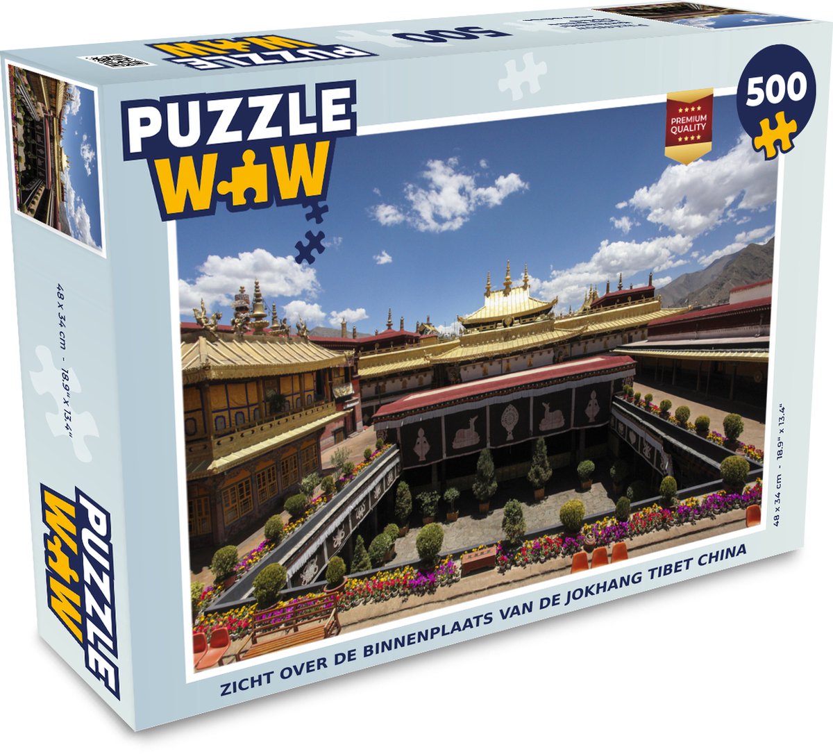 Puzzel Zicht over de binnenplaats van de Jokhang Tibet China - Legpuzzel - Puzzel 500 stukjes