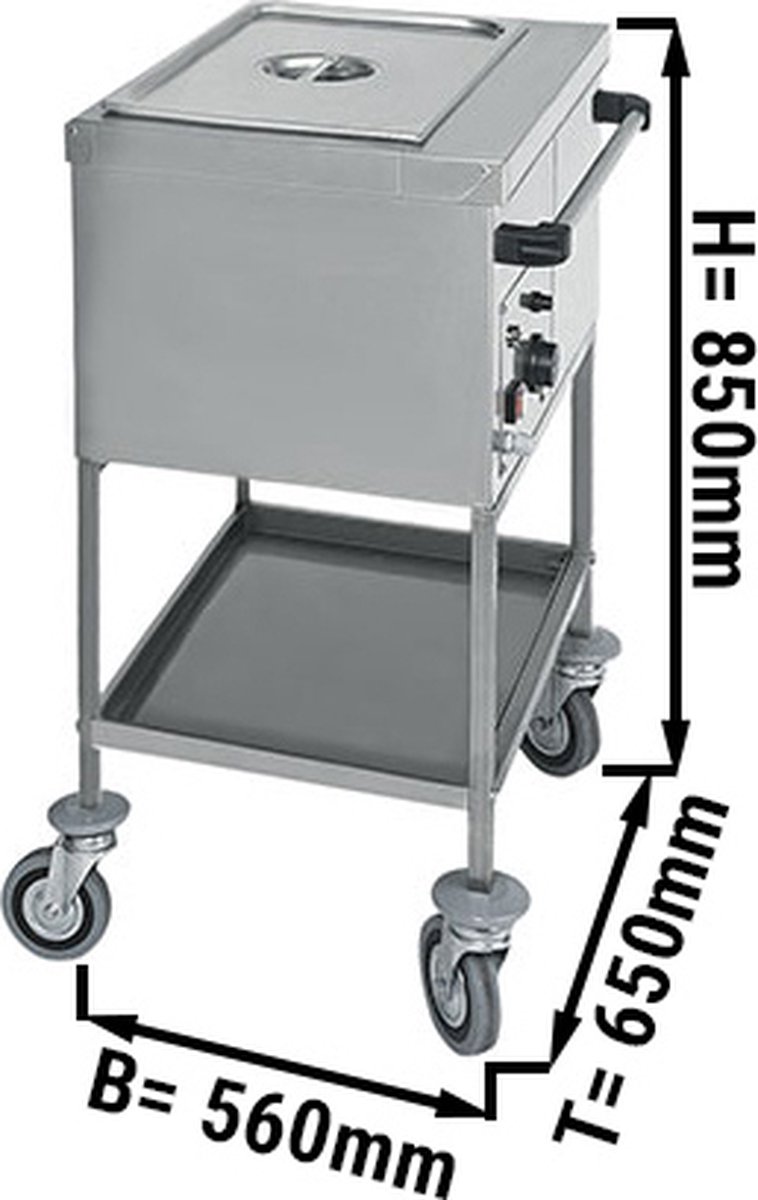 Au bain marie-warmhoudwagen - 1x GN 1/1 | GGM Gastro