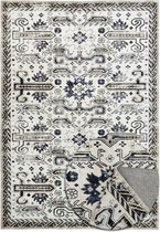 Tapis Oriental Vintage - Doux - Tapis Lavable en Machine - Antidérapant - Fibres de Polyester Premium - Wit - 120cm x 160cm