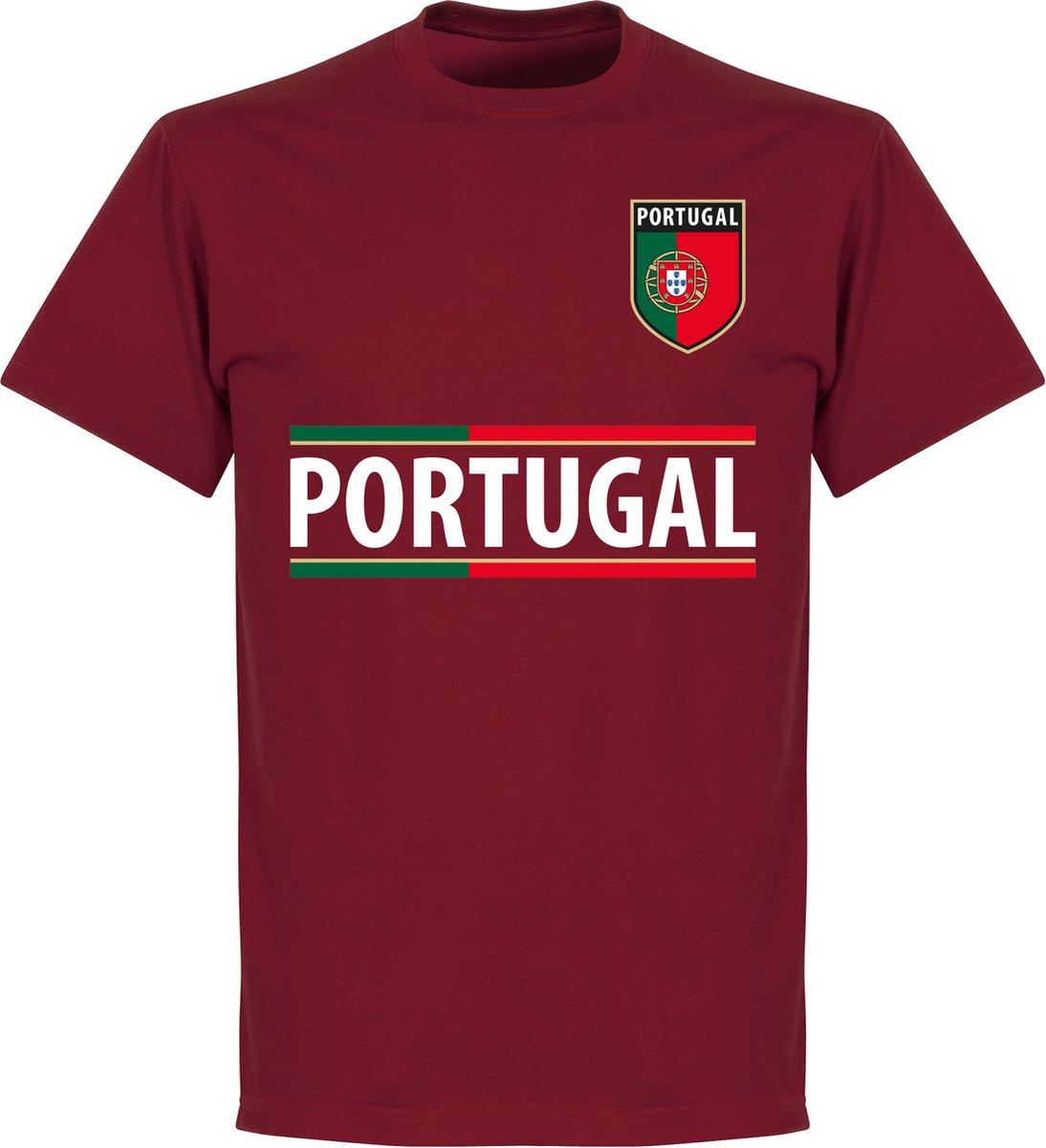 Portugal Team T-Shirt - Bordeaux Rood - S