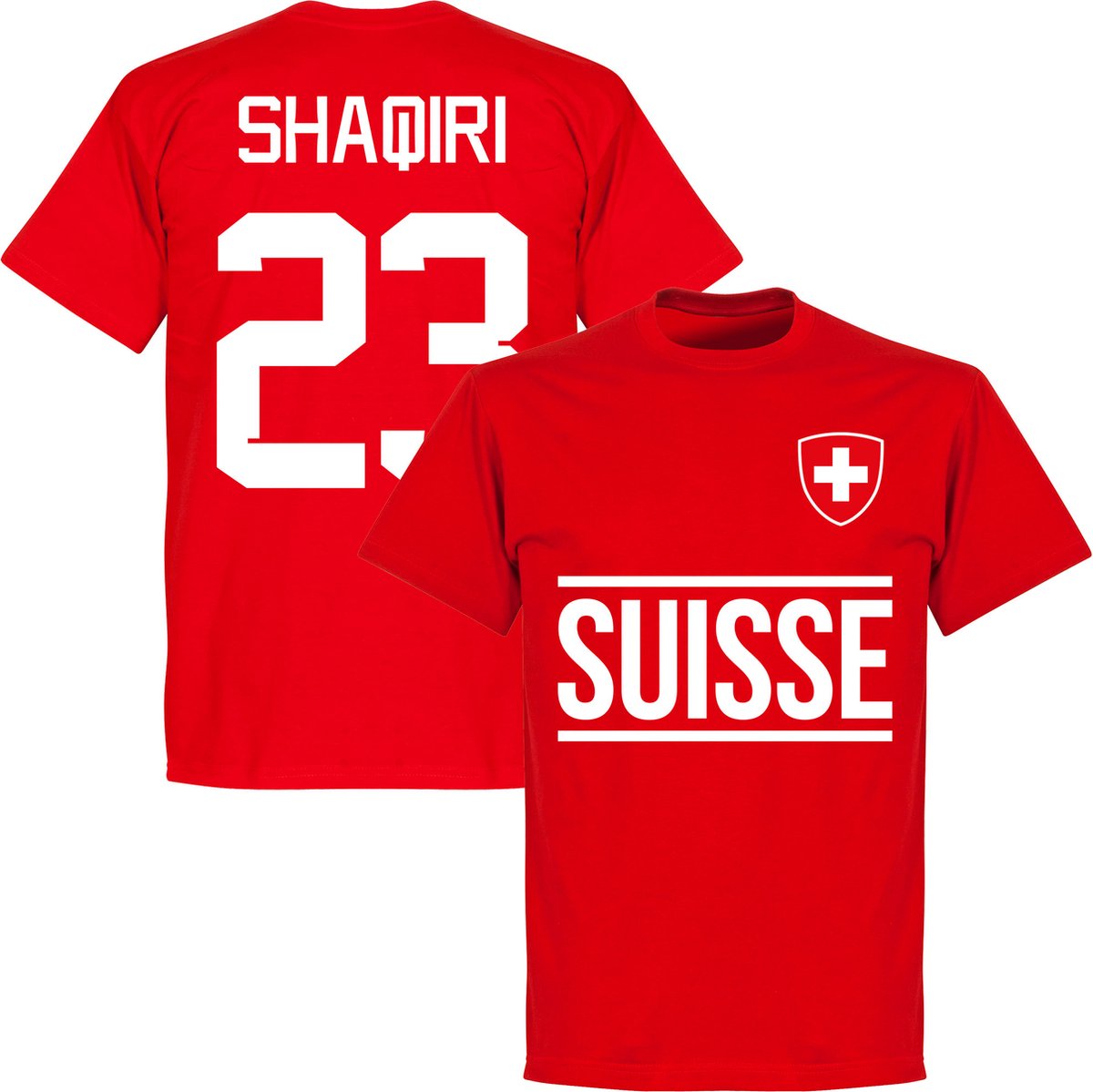 Zwitserland Shaqiri 23 Team T-Shirt - Rood - 98