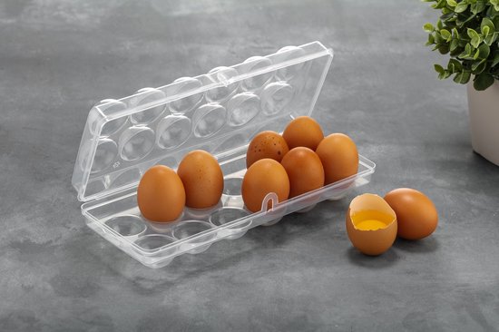 Eierhouder koelkast Eierdoos voor 12 eieren Transparant