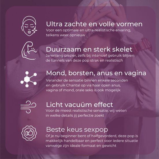 Sekspop Masturbator voor Man - Levensechte Sexpop Sexlichaam met Borsten en Billen - Toy voor Mannen - Monica Moments®