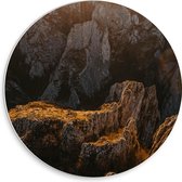 WallClassics - PVC Schuimplaat Muurcirkel - Punten van Rots - 30x30 cm Foto op Muurcirkel (met ophangsysteem)