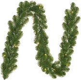 Guirlande de sapin vert avec lumières de Noël 20 x 180 cm - Guirlandes de Noël lumineuses / guirlandes de branches de sapin