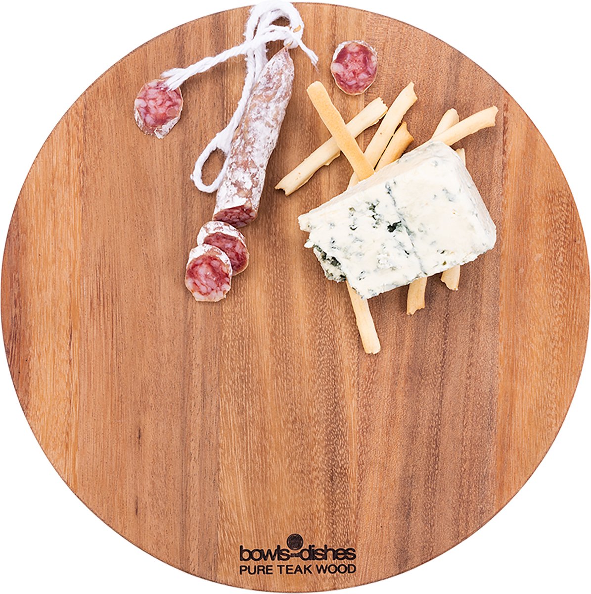 Bowls and Dishes Pure Teak Wood Ronde Borrelplank Borrelplank
