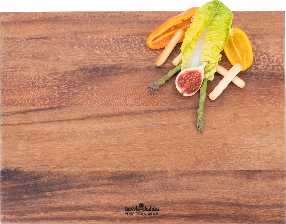 Bowls and Dishes Pure Teak Wood Rechthoekige Borrelplank Borrelplank