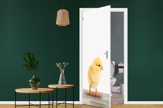 Deursticker slaapkamer - Wanddecoratie jongenskamer - Kuiken - Dieren - Jongens - Meisjes - Kinderen - 75x205 cm - Deursticker meisjes - Kinderkamer decoratie