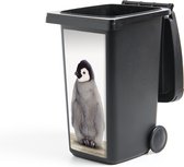 Container sticker Kinderen - Pinguïn - Grijs - Dieren - Meisjes - Jongens - 44x98 cm - Kliko sticker
