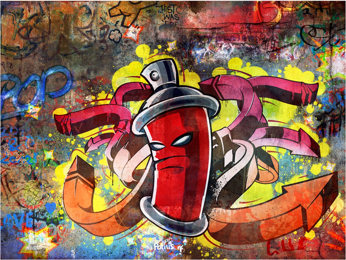Fotobehang - Graffiti monster.