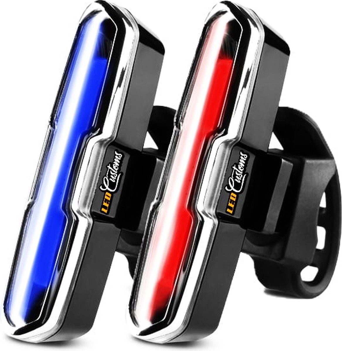 Politie LED Achterlicht Blauw Rood - Fiets & Motor & Scooter & Auto Accessoires - Universeel - 2 stuks - Voertuig Accessoires - LED-verlichting
