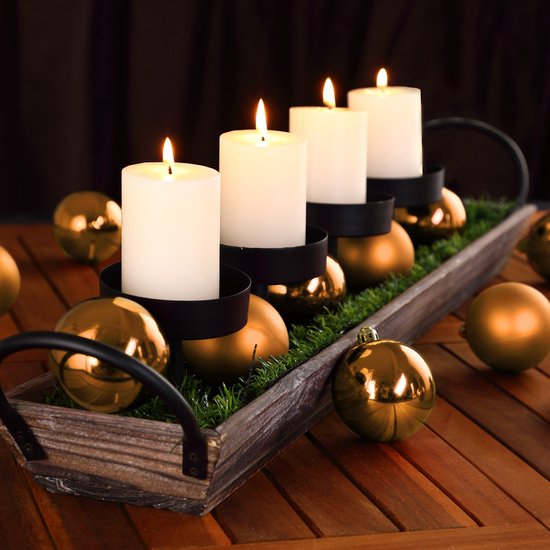 Boules de sapin de Noël en plastique couleur cuivre ensemble de 54 pièces